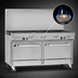Thumbnail image #4 for Southbend Ultimate 60-Inch Gas Restaurant Range with 10 Open Burners, 2 Cabinets, and Hi-Shelf Backriser