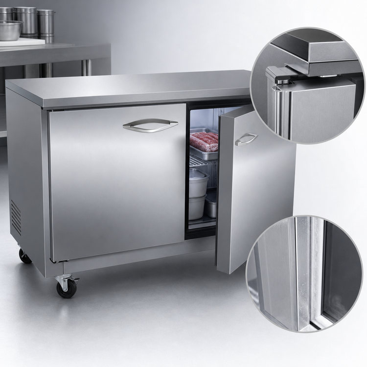 Product image #4 for IKON Refrigeration IUC61F 61-Inch Two-Section Undercounter Freezer, Solid Doors, 15.5 Cu. Ft.