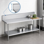 Thumbnail image #4 for Duke Manufacturing 314S-30108-10R 108-Inch Stainless Steel Work Table with 10-Inch Riser, Marine Edge and Undershelf