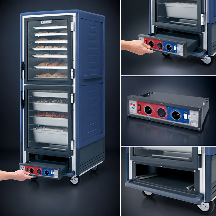Product image #4 for Metro C5 3 Series Full-Height Heated Holding Cabinet, Low Watt, Blue Insulation Armour, Dutch Clear Doors, 35 Pan Capacity