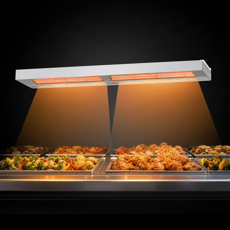 Product image #4 for Nemco 48-Inch Dual Remote-Control Infrared Strip Heater with Lights, 240V