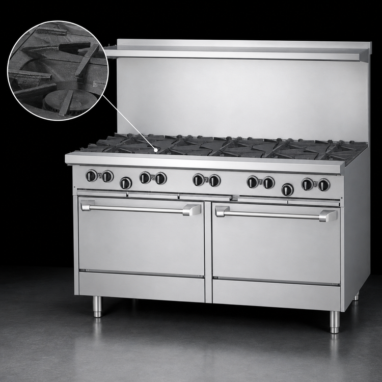 Product image #4 for Garland US Range U Series 60-Inch Gas Restaurant Range with 10 Open Burners and 2 Standard Ovens