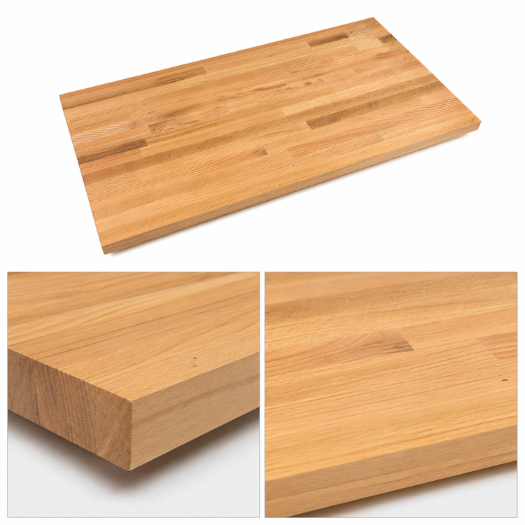 Product image #4 for John Boos Appalachian Red Oak Blended Rail Edge Grain Kitchen Countertop, 60 x 25 x 1-1/2 Inch, Varnique Finish