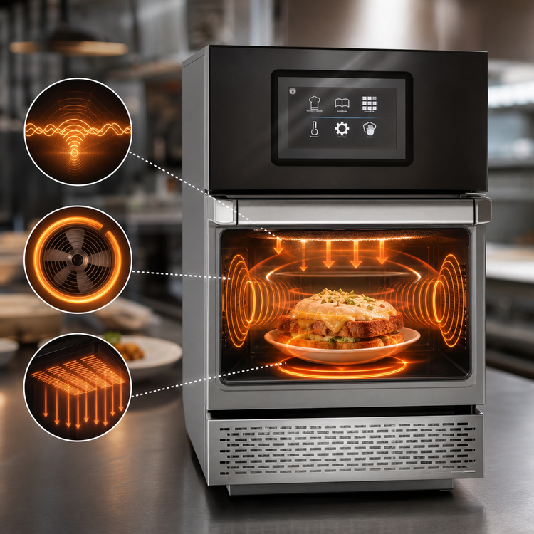 Product image #4 for Merrychef conneX 12 High-Power Stainless Steel Ventless High-Speed Oven with Microwave, Convection, and Impingement