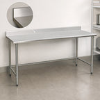 Thumbnail image #4 for Eagle Group BlendPort® BPT-3084STEB-BS Stainless Steel Work Table, 84 x 30 Inches, 4-1/2-Inch Backsplash, Open Base