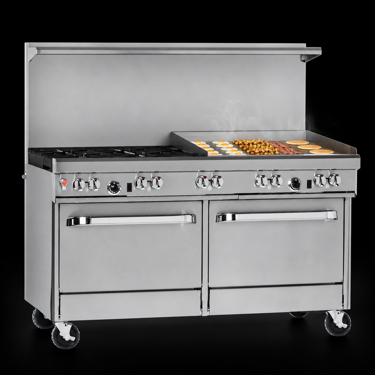 Product image #4 for Southbend Ultimate 60-Inch Gas Restaurant Range with 4 Open Burners, 36-Inch Griddle and 2 Standard Ovens