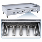 Thumbnail image #4 for Hurakan by Equip.me 60-Inch Gas Countertop Griddle with Manual Controls