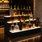 Thumbnail image #5 for Krowne Royal Series KR-3T24-L 3-Tier Lighted Countertop Liquor Display, 24-Inch, 18-Bottle, RGB LED, Acrylic