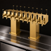 Thumbnail image #4 for Back-to-Back Bridge Tee Extra High Countertop Glycol-Cooled Draft Beer Tower, Brass Finish, 20 Faucets