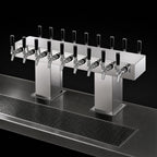 Thumbnail image #4 for Perlick Corporation 4006-10BX10BPC 20-Faucet Glycol-Cooled Back-to-Back Draft Beer Tower, Countertop, Polished Chrome