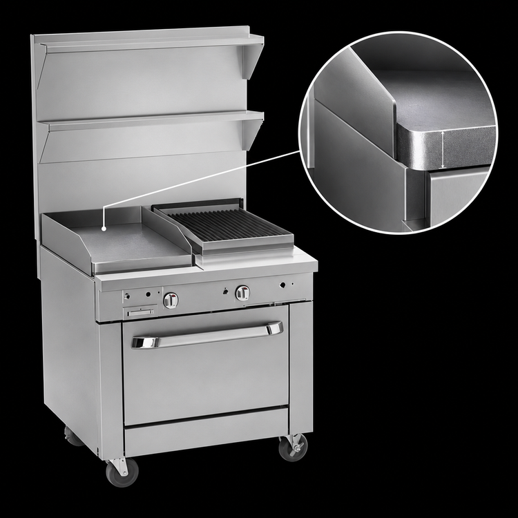 Product image #4 for Southbend Platinum 32-Inch Gas Modular Heavy Duty Range with 16-Inch Griddle and 16-Inch Charbroiler