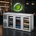 Thumbnail image #4 for True Premier Bar Three-Section 72-Inch Stainless Steel Refrigerated Back Bar Cooler with 3 Locking Glass Doors