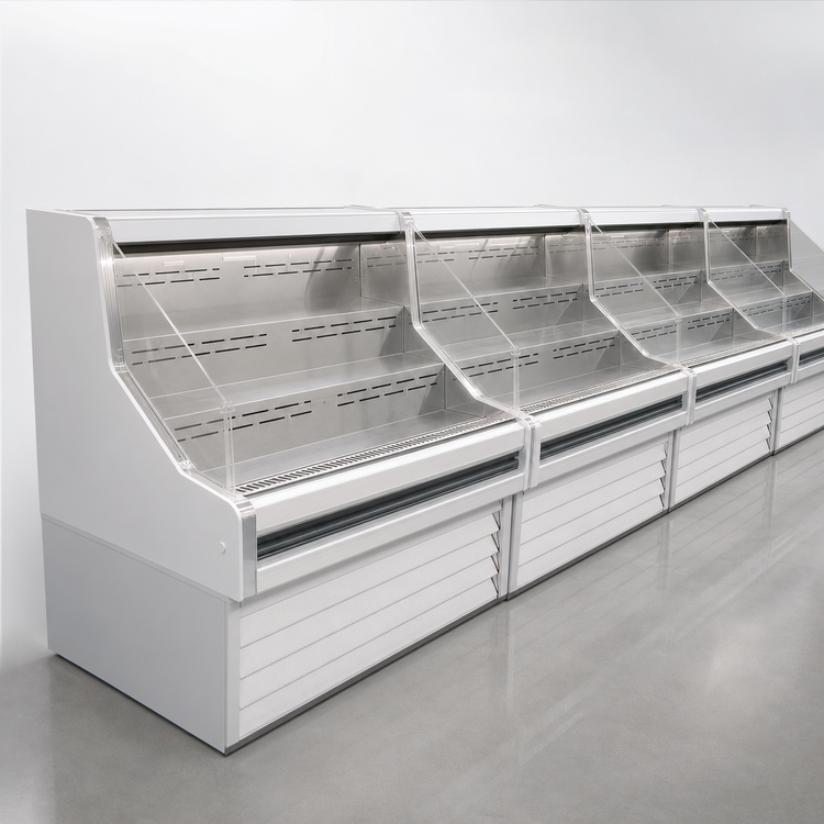 Product image #4 for Howard-McCray 35E Series SC-OS35E-5 Self-Contained Impulse Open Merchandiser, 63-Inch Straight Side, 44-Inch High, White