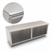 Thumbnail image #4 for John Boos 132-Inch x 30-Inch 14-Gauge Stainless Steel Work Table with Cabinet Base and Open Front