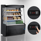 Thumbnail image #4 for Omcan USA 48272 48-Inch Grab-and-Go Open-Air Refrigerated Showcase, Self-Contained, 15.04 Cu. Ft., Black