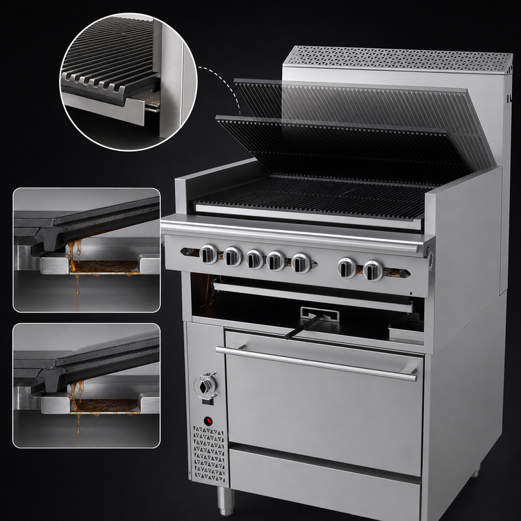 Product image #4 for Garland Cuisine Series 36-Inch Heavy Duty Natural Gas Charbroiler Range with Convection Oven