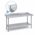 Thumbnail image #4 for Duke 24-Inch x 144-Inch Stainless Steel Work Table with 1-1/8-Inch Straight Riser and Galvanized Undershelf
