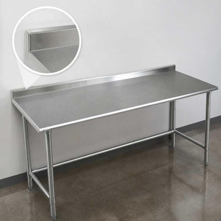 Product image #4 for Spec-Master Stainless Steel Work Table with Rear Upturn, 108-Inch Wide x 36-Inch Deep