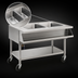 Thumbnail image #4 for Eagle Group Portable Electric Sealed Well Hot Food Table with Open Shelf Base, 2 Wells, 208V