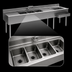 Thumbnail image #4 for Eagle 2200 Series 10-Foot Underbar 4-Compartment Combination Unit with Dual Ice Bins, Drainboards and Faucets