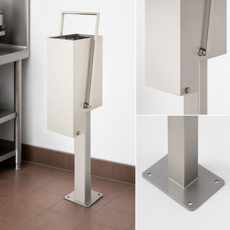 Product image #4 for Edlund Stainless Steel Pedestal Mounting Base for CM-1000 Can Crusher
