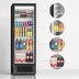 Thumbnail image #4 for KoolMore 24-Inch One-Section Glass Door Merchandiser Refrigerator, 12 Cu. Ft., Black, Bottom-Mount