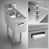 Thumbnail image #4 for Krowne Royal Series Freestanding Underbar Hand Sink Unit with Electronic Faucet and Soap/Towel Dispensers, 12 x 24 Inch