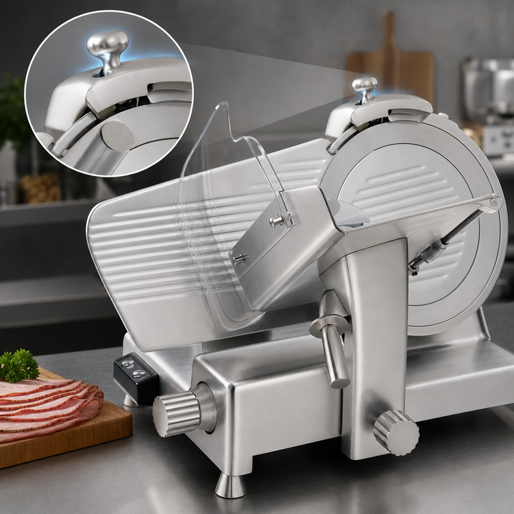 Product image #4 for Eurodib HBS350L 14-Inch Belt-Drive Gravity Feed Meat Slicer with Sharpener