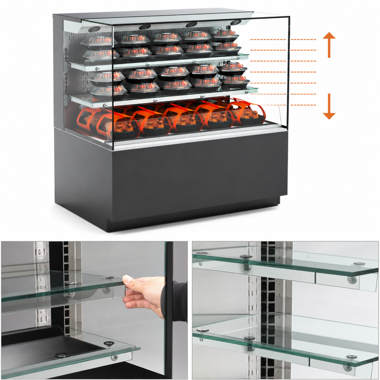 Product image #4 for Reveal® 35-3/4-Inch Heated Self-Service Countertop Hot Food Display Case