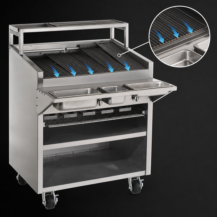 Product image #4 for Bakers Pride Dante Series F-36RS-C 36 Inch Gas Radiant Charbroiler with Open Cabinet Base
