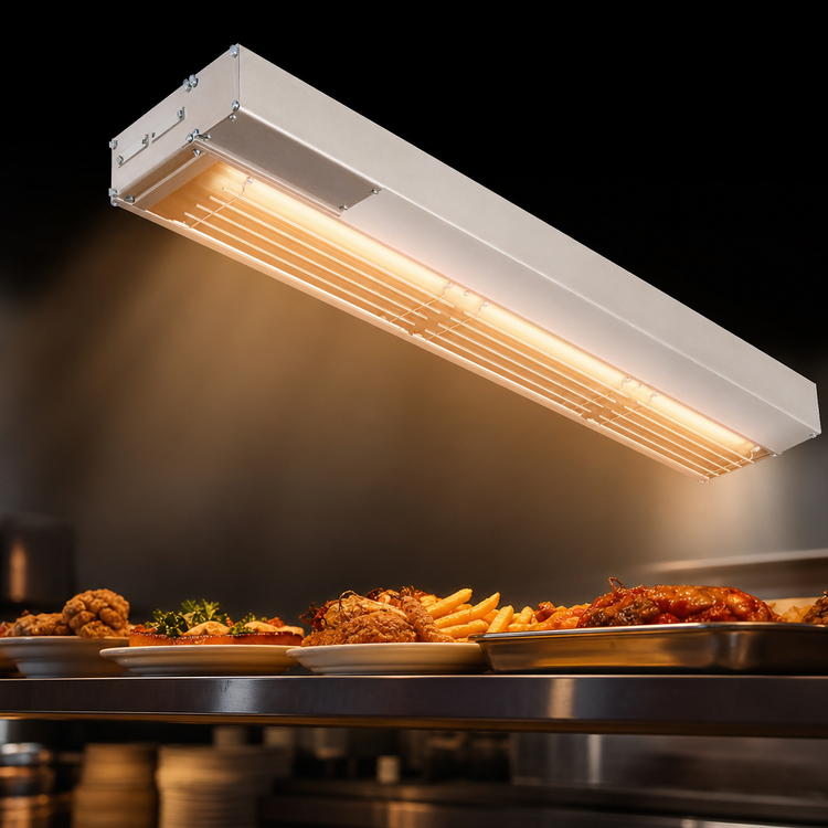 Product image #4 for Hatco Glo-Ray Dual Lighted Infra-Black Strip Heater, 48 Inch, 2440 Watts
