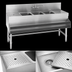 Thumbnail image #4 for Eagle Group Spec-Bar Three-Compartment Underbar Sink Unit with Dual Drainboards, 96