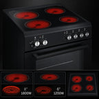 Thumbnail image #5 for Summit Commercial Summit Appliance REXT24BL 24-Inch Black Smooth-Top Electric Convection Range with Ceramic Glass Cooktop