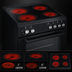 Thumbnail image #5 for Summit Appliance 24-Inch Black Smooth-Top Electric Convection Range with Ceramic Glass Cooktop