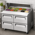 Thumbnail image #4 for Turbo Air Super Deluxe 48-Inch Two-Section Refrigerated Sandwich/Salad Prep Table with 4 Drawers