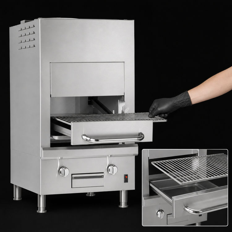 Product image #4 for Southbend 24-Inch Upright Freestanding Electric Broiler, Single Deck, 316L Stainless Steel, 208/240V, 6 kW