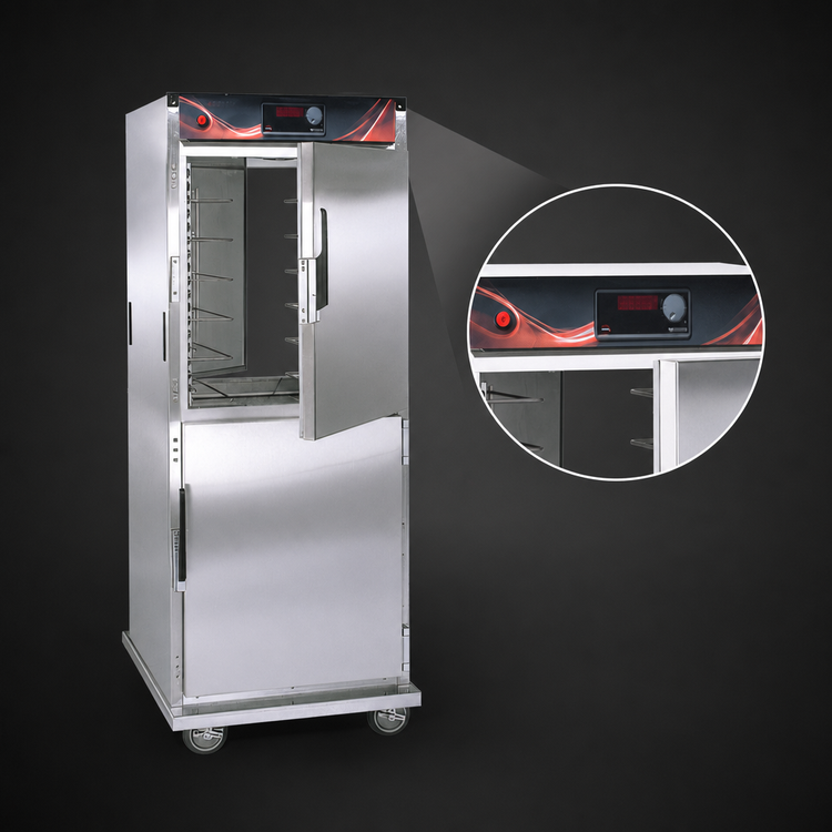 Product image #4 for Cres Cor H-137-PSUA-12D Mobile Heated Pass-Thru Insulated Holding Cabinet, 12-Pan, 120V