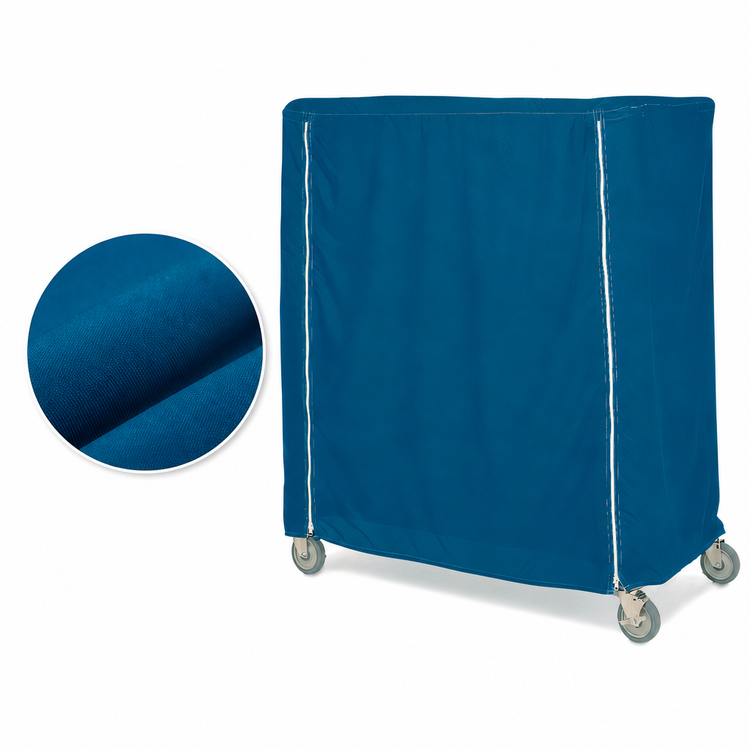 Product image #4 for Metro Mariner Blue Nylon Queen Mary & Banquet Cart Cover, 60 x 21 x 74 Inches