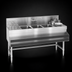 Thumbnail image #4 for Eagle Group Spec-Bar 3-Compartment Underbar Sink Unit with Left & Right Drainboards, 72 x 24 x 37 Inches
