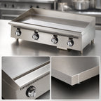 Thumbnail image #4 for Star (Middleby) Ultra-Max 848MA 48-Inch Manual Countertop Gas Griddle with 1-Inch Polished Steel Plate
