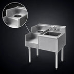 Thumbnail image #4 for Eagle Group 1800 Series BD24-18L 24-Inch Stainless Steel Underbar Sink/Blender Module with Right Sink Bowl and Left Liquid Waste Chute
