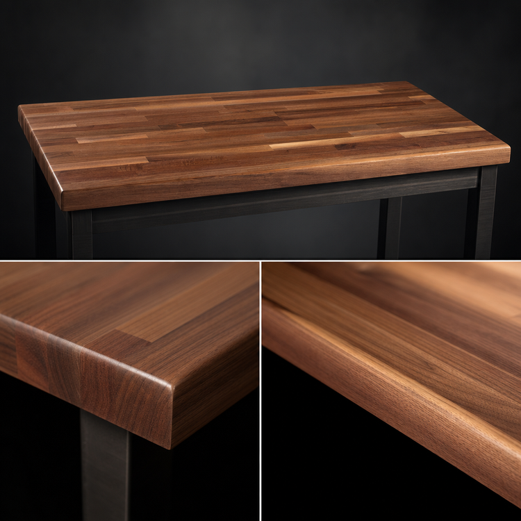 Product image #4 for Boos Block American Black Walnut Blended Edge Grain Kitchen Countertop, 36 x 27 x 1-1/2 Inch, Varnique Finish