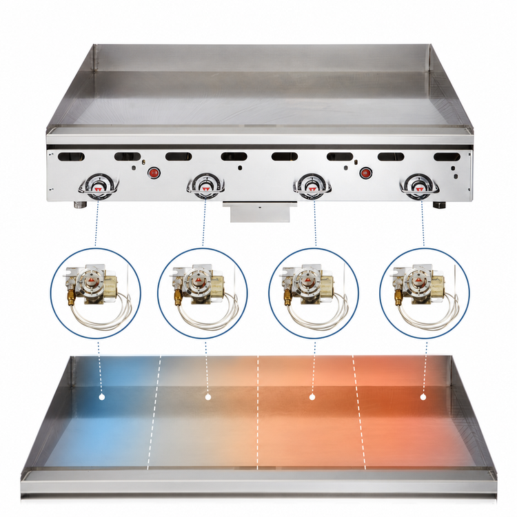 Product image #4 for Vulcan Heavy Duty Countertop Gas Griddle with 72 x 24-Inch Smooth Steel Cooking Surface