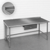 Thumbnail image #4 for Eagle Group Budget Series 108-Inch x 36-Inch Stainless Steel Work Table with 1-1/2-Inch Rear Up-Turn