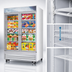Thumbnail image #4 for Everest Refrigeration Two-Section Reach-In Glass Door Merchandiser Freezer, 48 Cu. Ft., Self-Contained Bottom Mount