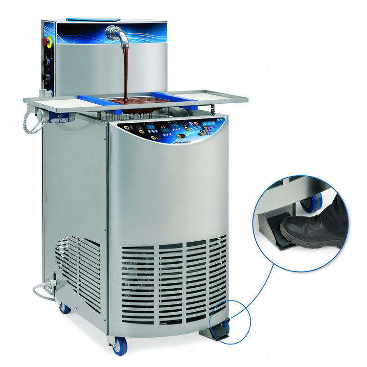 Product image #4 for Pomati T20 Free-Standing Chocolate Tempering Machine with 24 kg Tank, Heated Vibrating Table, 400V/3-Phase