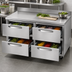 Thumbnail image #4 for True SPEC SERIES Two-Section 60-Inch Stainless Steel Worktop Refrigerator with 4 Drawers and Rear-Mounted Self-Contained Refrigeration
