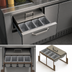 Thumbnail image #4 for Glastender Partial Condiment Drawer Insert for Bar-Profile Cooler, 17-1/2-Inch Door Opening, 8-Cup Capacity