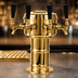 Thumbnail image #4 for Glastender Mini Mushroom 5-Faucet Air-Cooled Draft Dispensing Tower, Polished Brass Finish