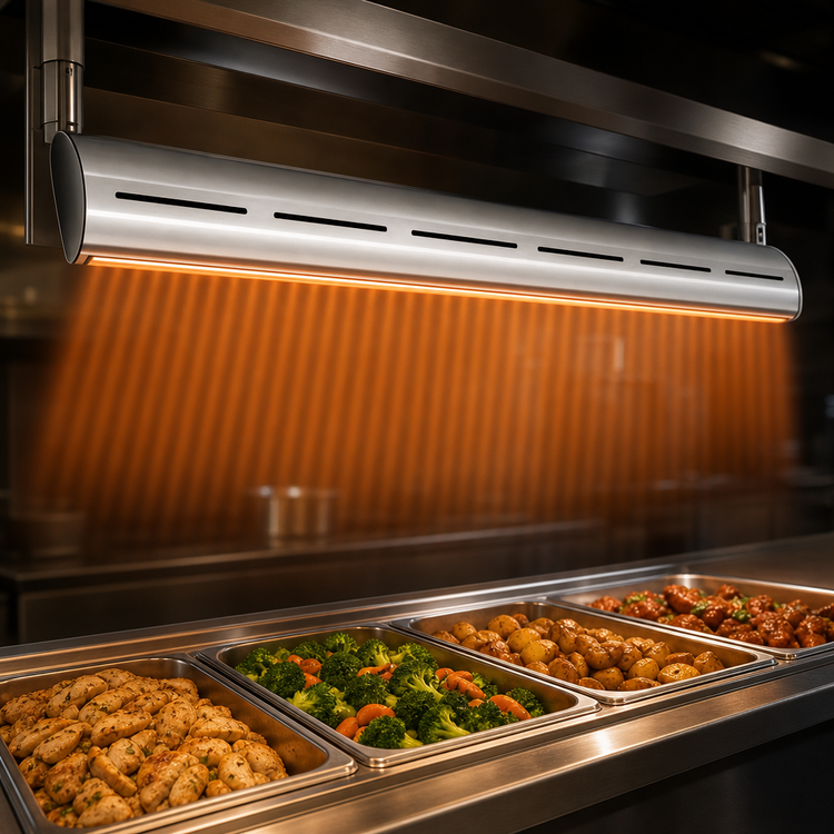 Product image #4 for Hatco Glo-Ray Curved Infrared Strip Heater, 66 Inch, High Watt, Unlighted, Aluminum Housing
